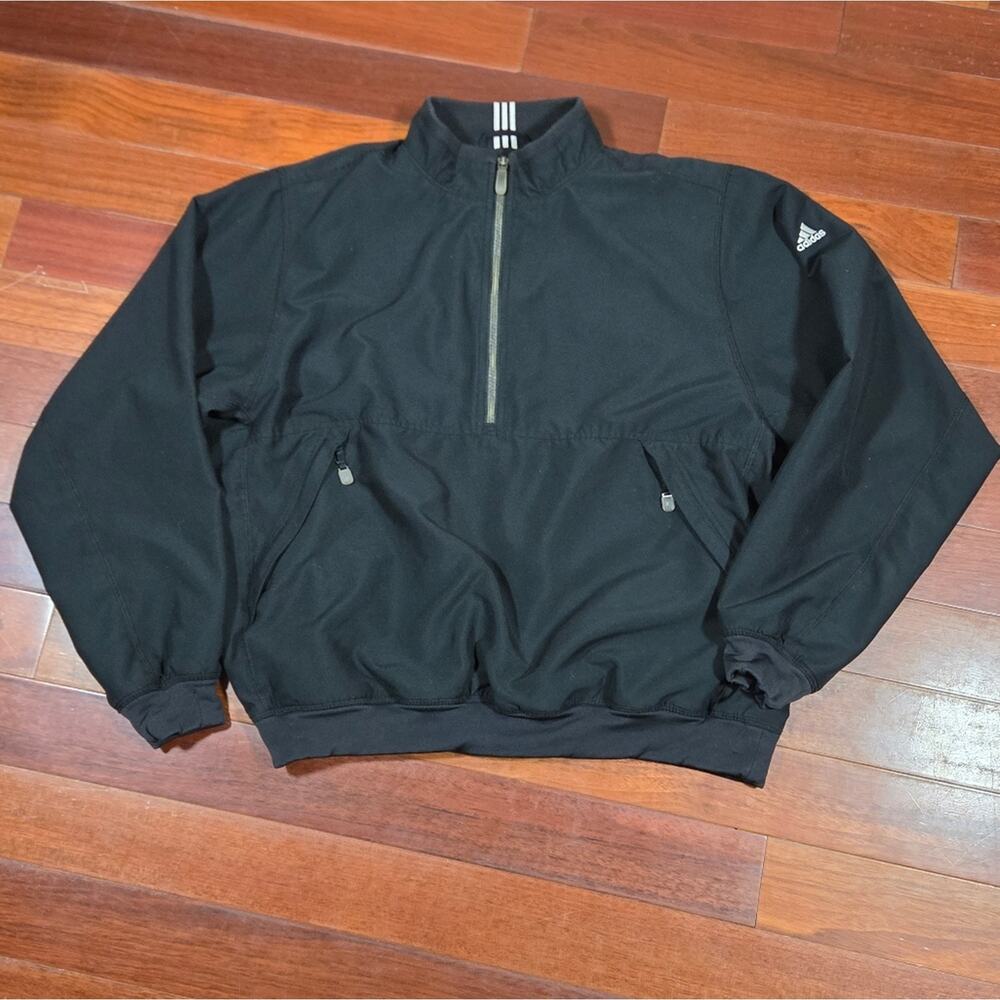 ADIDAS Men’s Vintage 2001 Black & White Pullover Tracksuit Jacket 1/2 Zip sz L